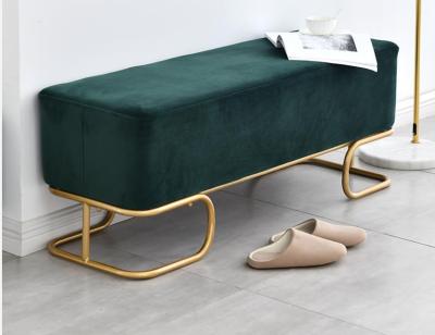 China (Other)Adjustable Waiting Room Bench Seating Modern Luxury Fabric Gold Shoes Chair Wood Slats For Cast Iron Bench for sale