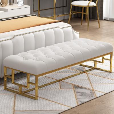 China (Other) Adjustable Leather Sofa Office Furniture Chaise Lounge Bed End Stool Bench Bench Waiting Room Bench Seating for sale