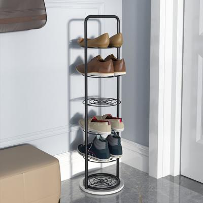 China Hot Selling Home Household Durable 6 Layers Metal Expandable Rack With Tube Airer Shoe Storage Anti-skid Rack for sale