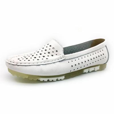 China Breathable Brand Rubber Custom Women Leather Loafers for sale