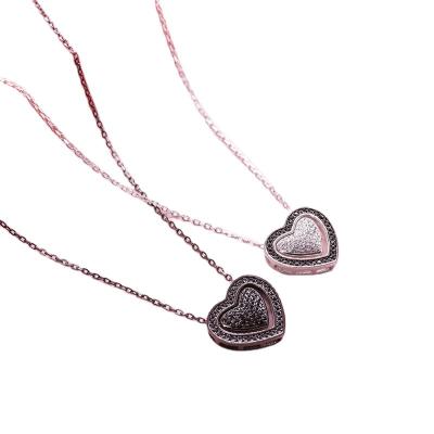 China Cute 925 Silver Jewelry Gold Plated Heart Pendant Necklace Jewelry for sale