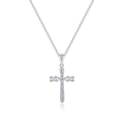 China Ethnic American New Faith Silver Chain Jewelry 14K Gold Plated Cross Necklace For Women, Cross Pendant, Gold Necklaces For Women for sale