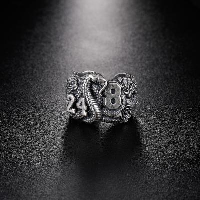 China CSJY Hip Hop Jewelry Customized Kobe No .24 Snake 925 Sterling Silver Ring for sale