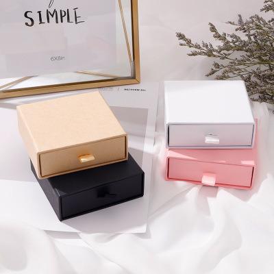 China Custom Jewelry Package Small Ring Drawer Paper Cardboard Jewelry Necklace Packaging Box With Logo for sale