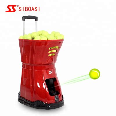 China New SIBOASI tennis ball machine S2015 tennis ball throwing machine for teaching 150 balls for sale