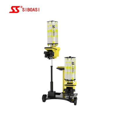 China Wholesale siboasi S8025 badminton shuttlecock machine trainer with black yellow color 400pcs for sale