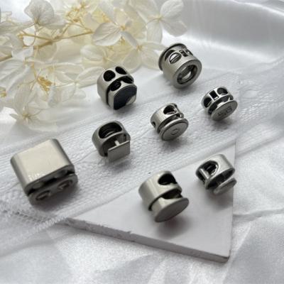 China Nickel Free Lock Toggle Stopper Rope Tie Spring Alloy Metal Toggle Stopper for Cords for sale