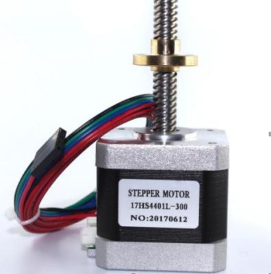 China 42 Linear Screw 3D Stepper Motor Printing 1.7A 0.43N.m 300MM Length 17HS4401L-300 17HS4401L-300 for sale