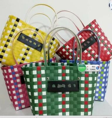 China Wrapping Machine Best Selling Products 2019 Double Color PP Tie Up Storage Basket Strap Woven Bag Straps for sale