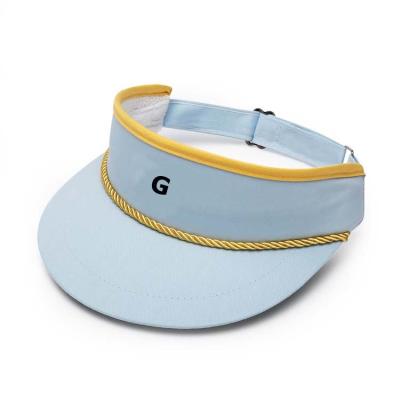 China Wholesale Golf Cut Face Sports Waterproof Custom UV Sun Shade Cap Plastic Summer Visor Running Hat Women With Rope for sale