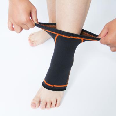 China Breathable Sports Ankle Sleeve Compression Support Adjustable Elastic Basketball Ankle Brace for sale