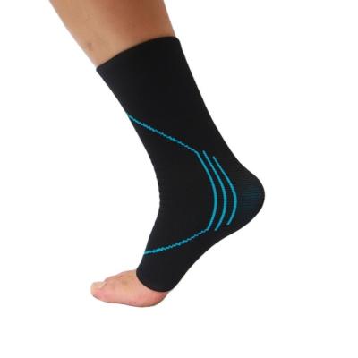 China High Elastic Breathable Fitness Exercise Blue Stripe Joint Pad Ankle Pad for sale