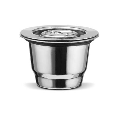 China Sustainable iCafilas Stainless Steel SS304 Nespresso Reusable Coffee Capsule Rich Cream Coffee Capsule for sale