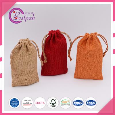 China Recyclable Burlap Bottle Packaging Pouches for sale