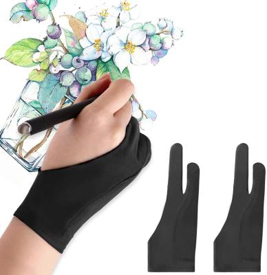 China Mobile Phone Two Finger Writing Drawing Handgloves Custom Design Palm Rejection Glove for Graphics Tablets, Paper Sketching Smudge Guard for sale