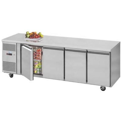 China Single-Temperature OEM Freezer Stainless Steel Work Bench Freezer Cooler Under Table Counter Fridge for sale