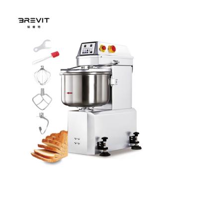 China Snack Factory BREVIT Industrial Stainless Steel Rack Household Spiral Mixer Industrial Electric Automatic Kneading Machine Dough Mixer for sale