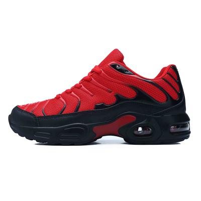 China Amazon Anti-slippery Ebay Mesh Comfortable Breathable Wholesale 1 Cushion Outdoor Step Intensified Red Running Men Sneakers Shoes for sale