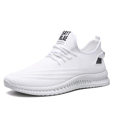 China Breathable Men Shoes Shape Mesh Walking Sneakers Tennis Wholesale Breathable Casual Flat 2020 White Sneakers Men for sale