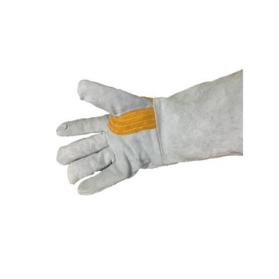 China DianSen Comfortable Whip High Temperature Welding Gloves Welding Welder Gloves Welding Safety Gloves Yellow for sale