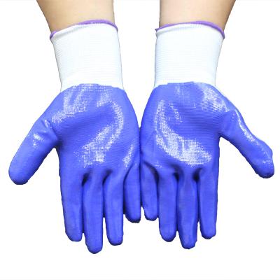 China Nitrile Comfortable Work Wear-Resistant Non-Slip Gloves Dipped Safety Oil-Resistant Acid-Resistant Alkali-Resistant Gloves for sale