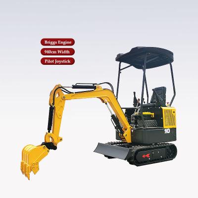 China Building Material Shops AC10 Chinese Crawler Diger Retro Mini Excavator 1 Ton Micro Escavator Machine 0.02CBM on sale for sale