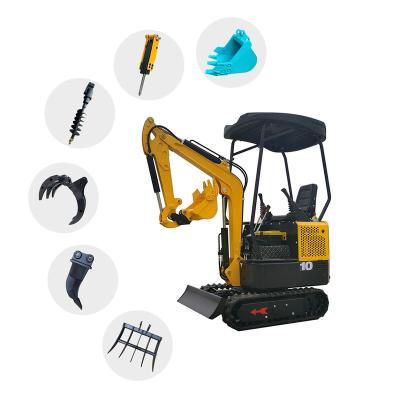 China Construction material stores crawler excavator 1 ton with optional attachment factory price farm used backhoe loader for sale