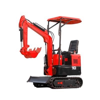 China Stores Mini Diggers Simple Operating Aocheng-10 Building Material Mini Excavator Micro Trencher Japan Crawler Machine Digging Engine 1 Ton for sale