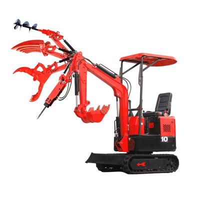 China Construction Material Stores AC10 1T High Earthmoving Machinery High Crawler Excavator Micro Digger Breaking Hammer Multifunctional Hydraulic Mini Excavator for sale