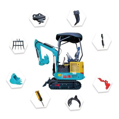 China Construction material stores China EPA/EURO 5 mini excavator ripper machine 1.4 ton mini hydraulic excavators with accessories best prices for sale for sale