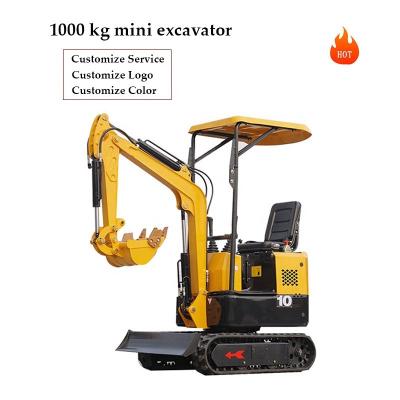 China Building Material Shops China Mini Digger Mining Electric Excavator Mini Hydraulic Excavator AC10 Mini Garden Excavator 1000 Kg 1 Ton for sale