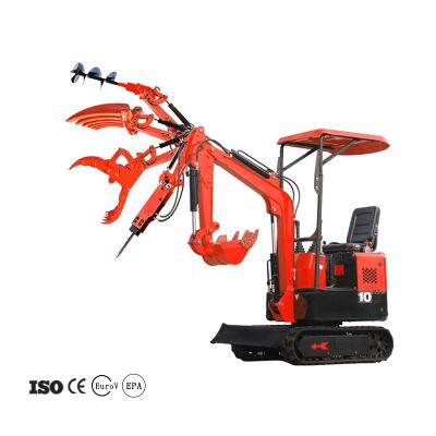 China Building Material Stores Popular AC 10 China Crawler Excavating 1 Ton Small Bagg Micro Digger Kubota Engine Mini Excavator for sale