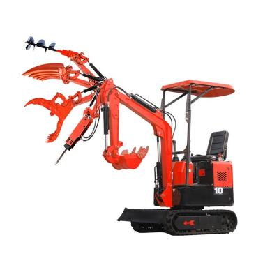 China Construction Material Stores Aocheng-10 Excavator Machine 1 Ton Mini Digger Excavator For Agricultural Widely Used for sale