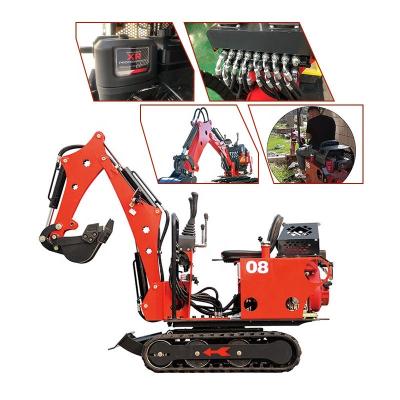 China Full Hydraulic Small Popular Garden Excavator Construction Material Shops AC08 China Brand 0.8ton 1ton Micro Digging Machine Escavadora for sale