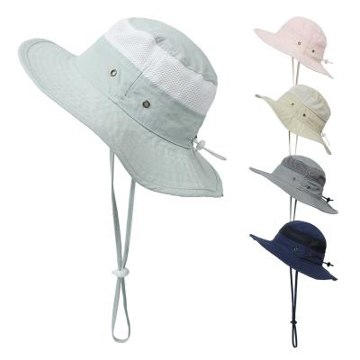 China Wholesale Custom Reversible Single Breathable Bucket Hat Kids Polyester Cotton Sun Umbrella Designer Summer Outdoor Bucket Hat White for sale