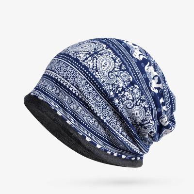 China Acrylic benny gorro winter jacquard weave hood beanie scarf two uses hat soft hats COMMON benny COMMON fashionable warm windproof for sale