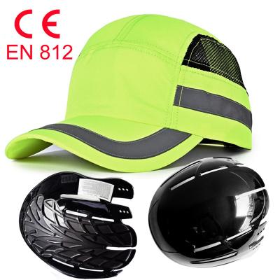 China CE EN812 Mesh Baseball Bump Hat ABS Shell Comfortable Breathable Lightweight 100% Cotton Bump Hat Custom With Adjustable Strap for sale