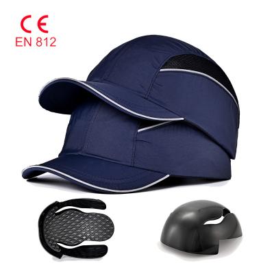 China Wholesale Comfortable Breathable Helmet EN812 Plastic Breathable Plastic Safety Shell ABS Hard Hat Bump Cap With Reflective Mark for sale