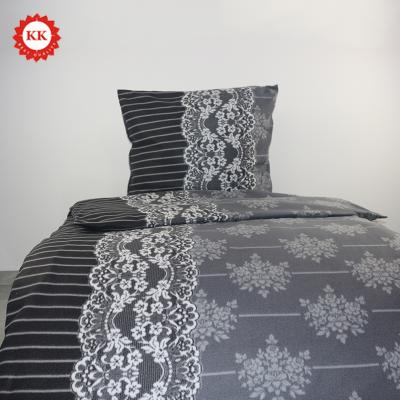 China Custom100% Disposable Polyester Fleece Fabric Comforter Cover Bedding Set Bed Furniture Single Room Set for sale