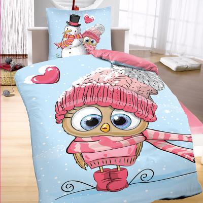 China Disposable Custom 100% Polyester Home Cartoon Children Bedding Set Fleece Bedding Set for sale