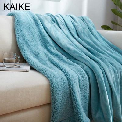 China Disposable Super Soft Warm Custom Print Chiffon Polyester Fleece Flannel Blanket For Winter for sale