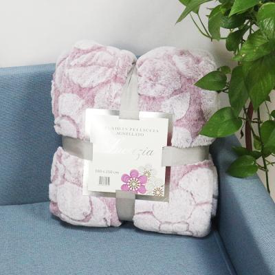 China Disposable Bed Winter Personalized Polyester Sherpa Throw Fleece Blanket Large Flannel for sale