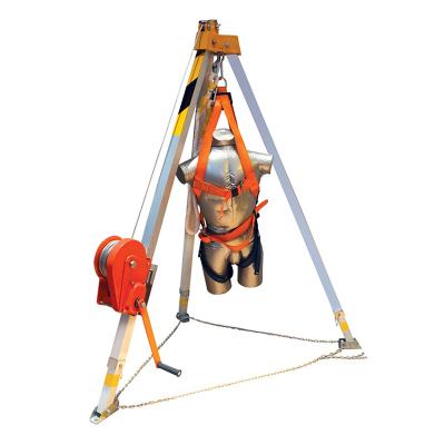 China CE Certified Aluminum Alloy #6061 Manhole Handle Winch Rescue Tripod/Confined Space Rescue Tripod/Cliff Rescue Confined Space Evacuation/Angle Patient for sale