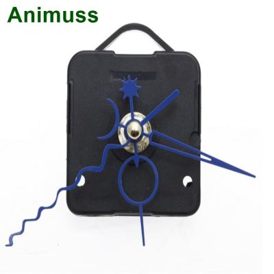 China AA Battery Metal Hanger Black Plastic + Aluminum Mechanism DIY Repair Parts Wall Quartz Clock Movement Pendulum With Hands for sale