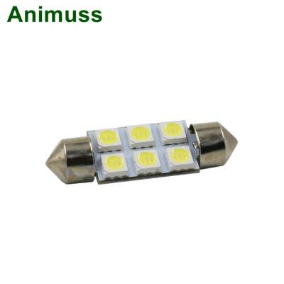 China Dome Light 5050 SMD 6 LED C5W Car Interior Door Bulb White Festoon Led Reading Light Map Lamp 31/36/39/41mm CS8749 for sale