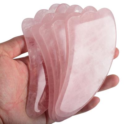 China Factory Wholesale Crystal Quartz Stone Tool Face Portable Body Gua Sha Massager for sale