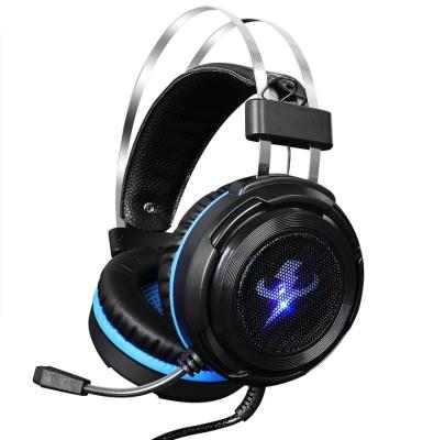 China Big Headband RGB Lighting Gaming PC Wired Headphones 7.1 Virtual Surround - Sound Wired Gaming Headsets Headphones for sale