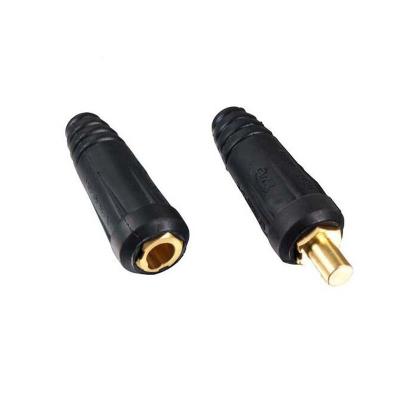 China Muttahida Majlis-e-Amal Welding Machine Muttahida Majlis-e-Amal Rubber Fast Fit ISO60974 Plug Type MIG EURO Cable Connector DKJ10-25 For MIG Tig Mma Welding Machine for sale