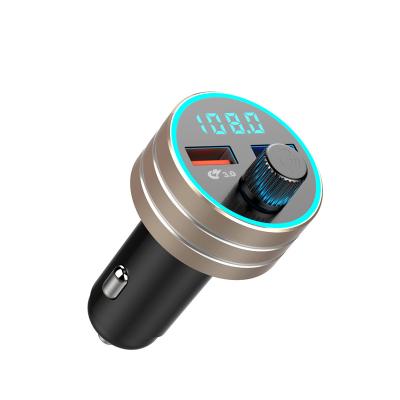 China Hot Sale Car Stereo Dual USB Bluetooth FM Car Stereo Fast Charging Multifunctional MP3 Player QC3.0 Transmitter Car Charger with USB C for sale