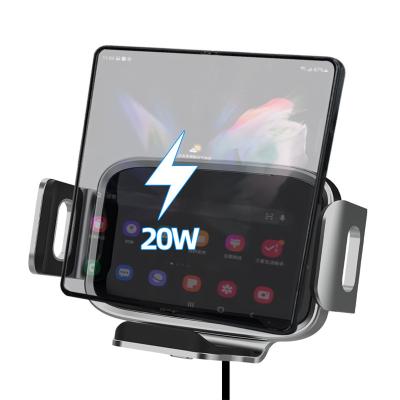 China Adjustable Modern Smart Sensor Car Phone Holder Charger Mount 20w Auto Fix Wireless Fast Charging Wireless Charger for sale